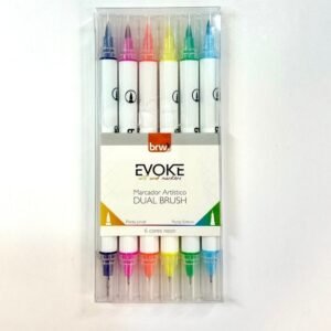 BRUSH PEN DUAL 6 COL. NEON BLISTER