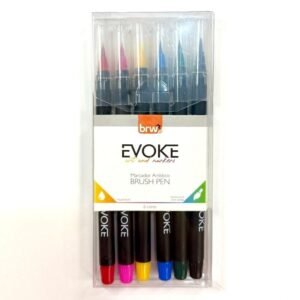 BRUSH PEN 6 COLORES BLISTER