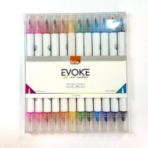 BRUSH PEN DUAL 12 COLORES BLISTERS