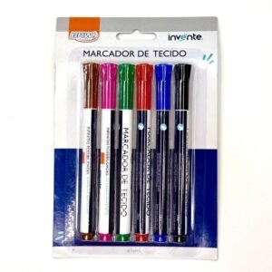 MARCADOR P/TELA BLISTER DE 6 COLORES