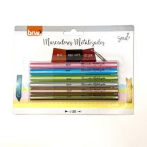 MARCADORES OUTLINE METALIZADO X 6 COLORES