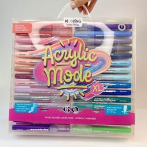 MARCADORES ACRÍLICOS 60 COLORES EN ESTUCHE